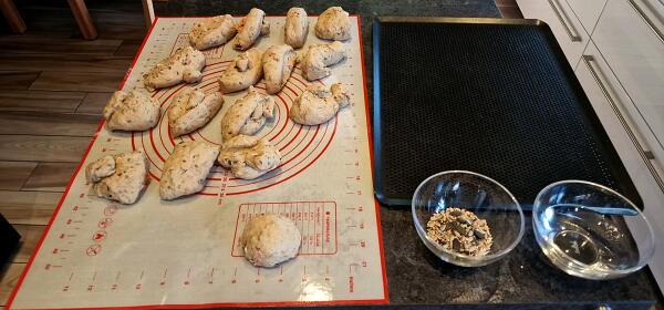 Brötchen mit Gemüse