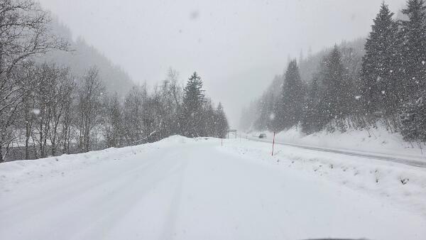 Schneesturm E14 Schweden Norwegen